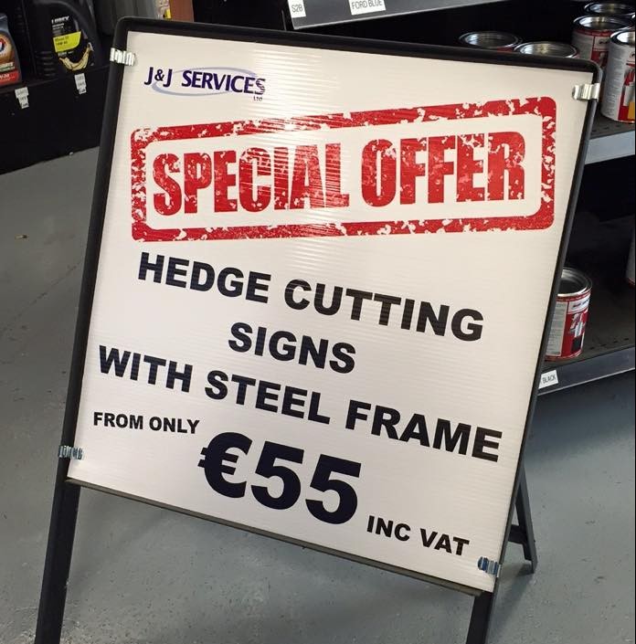 Hedge Cutting Sign